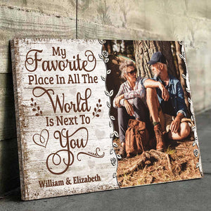 Next To You - Upload Image, Personalized Horizontal Canvas