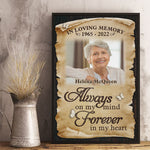 You're Forever In My Heart & I Will Never Forget You - Upload Image, Personalized Vertical Poster