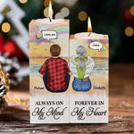 Always On My Mind, Forever In My Heart - Personalized Candle Holder