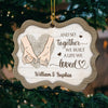 And So Together We Built A Life We Loved - Gift For Couples, Husband Wife, Personalized Custom Benelux Shaped Wood Christmas Ornament
