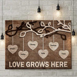 These Are My Beloved Kids - Personalized Horizontal Canvas - Gift For Grandparents