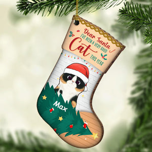 I've Been A Very Good Cat - Dear Santa, Happy Christmas - Personalized Shaped Ornament.
