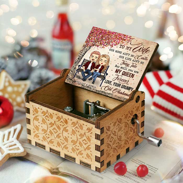 You Are My Queen Forever - Gift For Couples, Personalized Music Box.