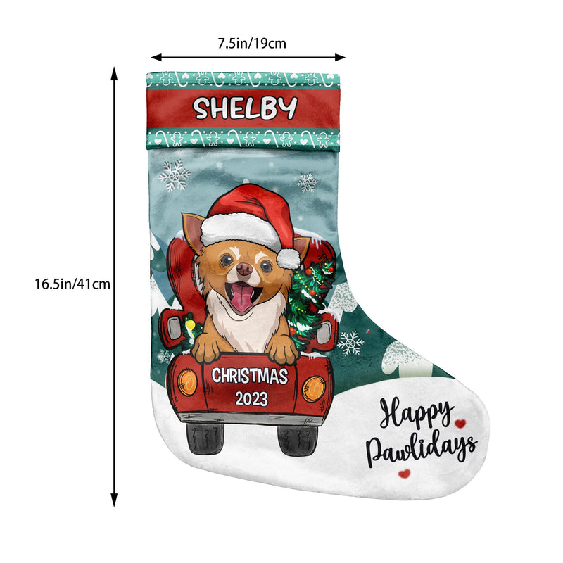 Loads Of Love Christmas Truck - Christmas Dogs & Cats - Personalized Christmas Stocking