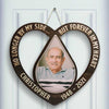 No Longer By My Side, But Forever In My Heart - Upload Image, Husband Wife, Personalized Shaped Wood Sign
