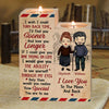 I Love You To The Moon And Back - Gift For Couples, Personalized Candle Holder