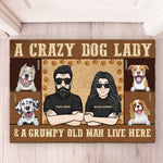 A Crazy Dog Lady - Personalized Decorative Mat - Gift For Pet Lovers