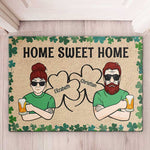 Home Sweet Home - Gift For Couples, Husband Wife, St. Patrick's Day, Personalized Decorative Mat