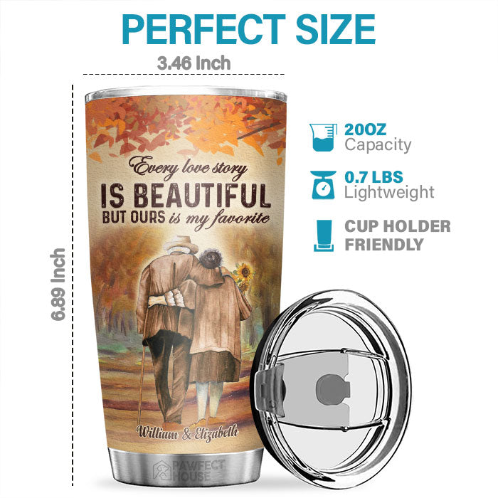 I Choose You To Do Life With Hand In Hand Side By Side - Personalized Tumbler - To My Wife, Gift For Wife, Anniversary, Engagement, Wedding, Marriage Gift