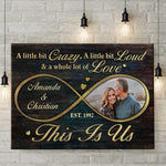 This Is Us - Personalized Horizontal Canvas - Upload Image, Gift For Couples, Husband Wife