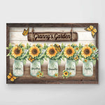 Custom Name Sunflower Garden Gifts for Grandma - Personalized Poster