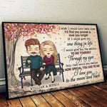 I Love You To The Moon And Back - Gift For Couples, Personalized Horizontal Poster