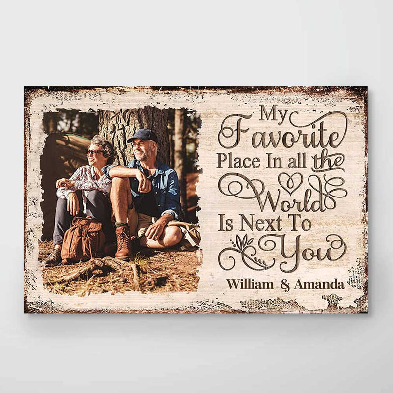 Custom Photo My Favorite Love Story Is Ours - Couple Personalized Custom Horizontal Poster - Gift For Husband Wife, Anniversary