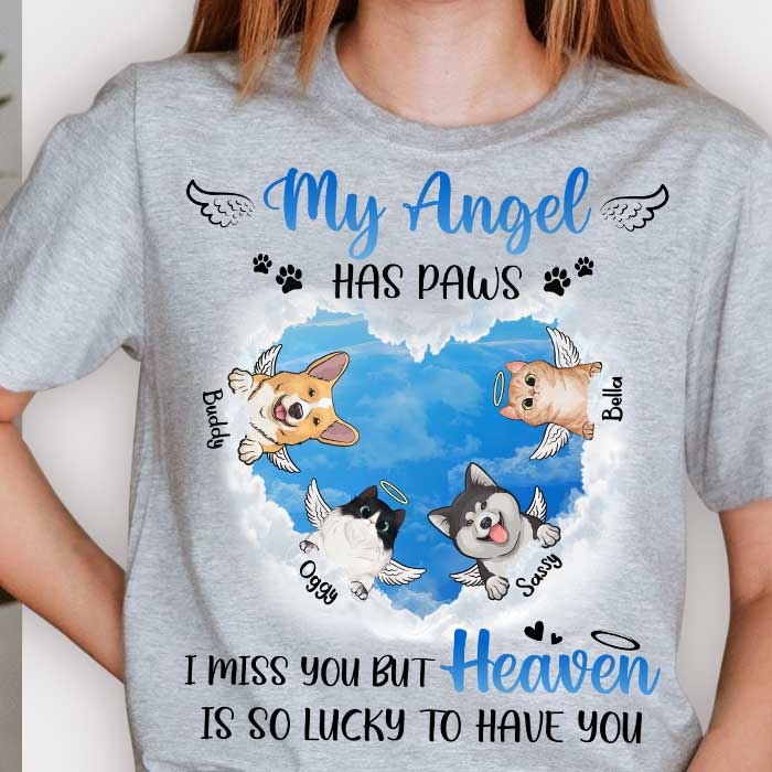 My Angel Has Paws - Personalized Unisex T-Shirt