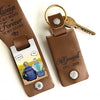 You're Forever In My Heart - Personalized PU Leather Keychain -  Memorial Gift, Sympathy Gift