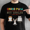 Grandpaw Like A Regular Grandpa But Cooler - Personalized Unisex T-Shirt, Father's Day Gift, Custom Gift For Cat Lovers