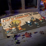 Custom Name Halloween Grandkids Gifts for Grandparents - Personalized Doormat