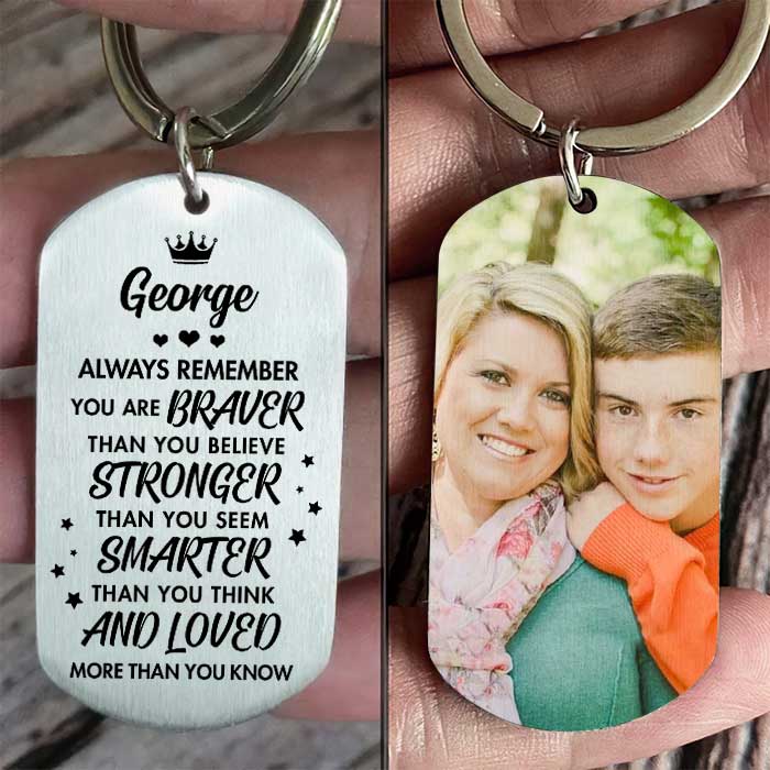 I Hope You Believe In Yourself - Upload Family Photo - Personalized Keychain