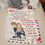 You Complete Me And Make Me A Better Person - Gift For Couples, Personalized Blanket