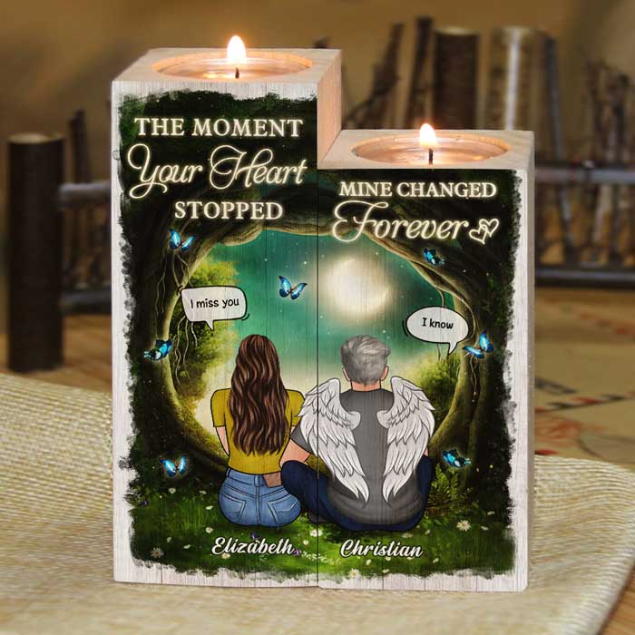 Your Loss Made Me Breathless - Personalized Candle Holder - Memorial Gift, Sympathy Gift