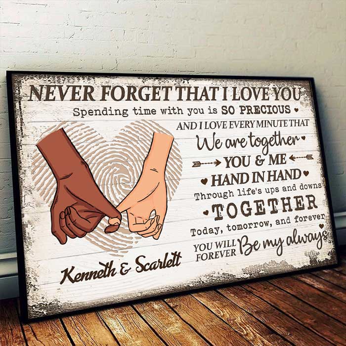 I Love Every Minute That We Are Together - Personalized Horizontal Poster