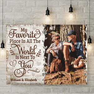 Next To You - Upload Image, Personalized Horizontal Canvas