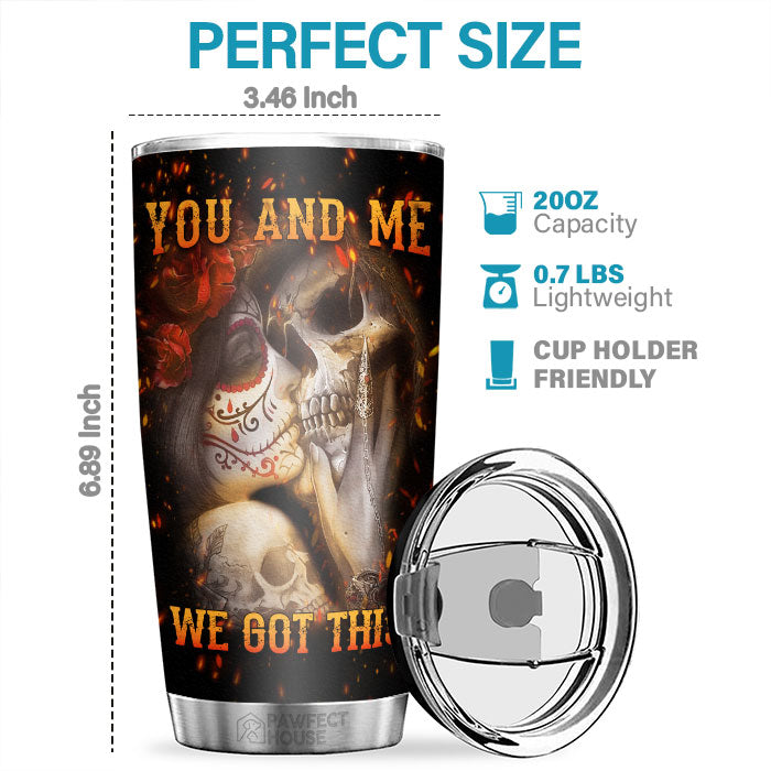 Not Always Eye To Eye But Always Heart To Heart - Personalized Tumbler - Gift For Couple, Husband Wife, Anniversary, Engagement, Wedding, Marriage Gift