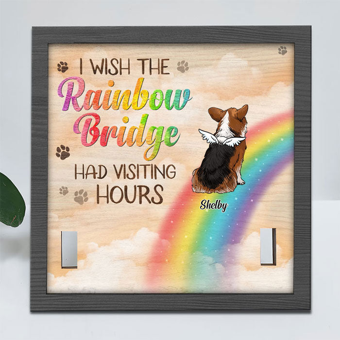 Rainbow Bridge - Memorial Personalized Custom Pet Loss Sign, Collar Frame - Sympathy Gift, Gift For Pet Owners, Pet Lovers