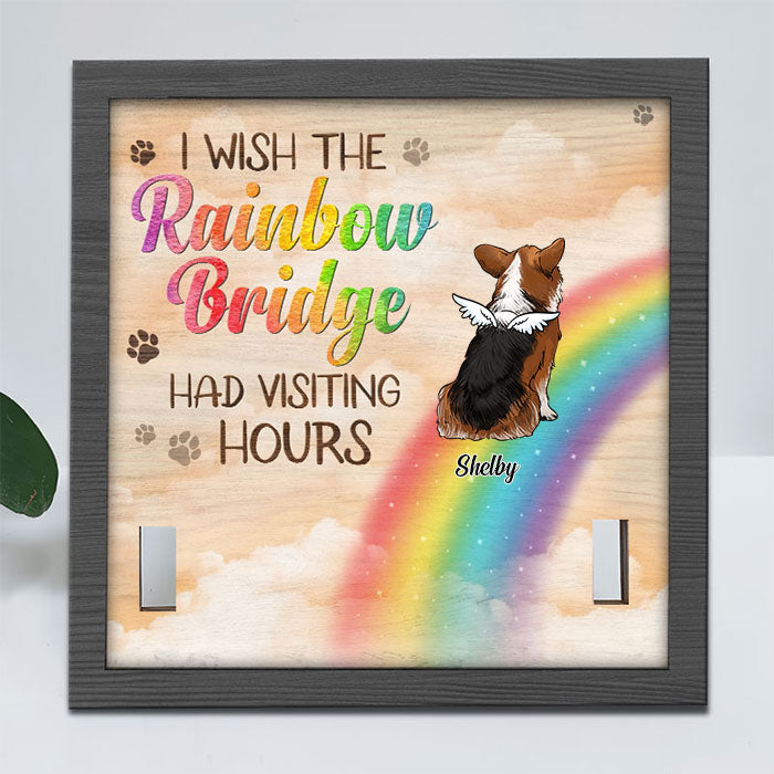 Rainbow Bridge - Dog Memorial - Personalized Memorial Pet Loss Sign (9x9 inches).