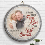 God Let Me Meet You - Personalized Shaped Wood Sign - Upload Image, Gift For Couples, Husband Wife