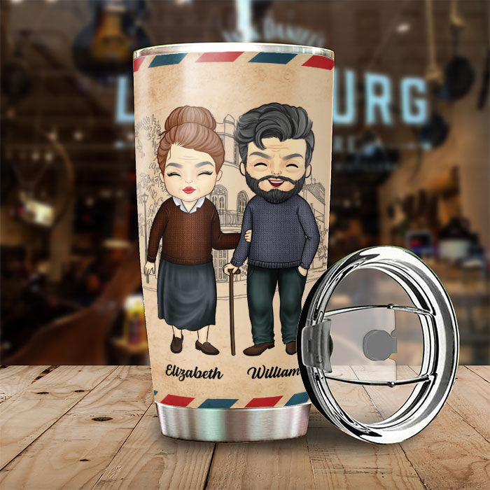 I Wish I Could Turn Back Time - Gift For Couples, Personalized Tumbler
