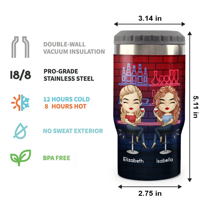 We Might Be Drunk - Personalized Can Cooler - Gift For Bestie