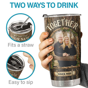 Your Name Is My Favorite Word - Personalized Tumbler - Upload Image, Gift For Couple, Husband Wife, Anniversary, Engagement, Wedding, Marriage Gift