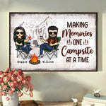 Making Memories One Campsite At A Time - Gift For Camping Couples, Personalized Horizontal Poster