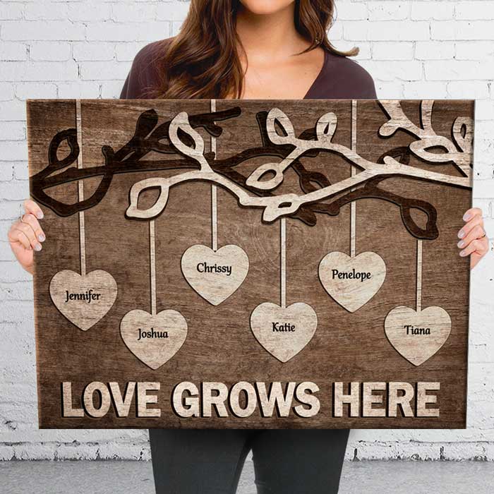 These Are My Beloved Kids - Personalized Horizontal Canvas - Gift For Grandparents