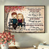 I Love You To The Moon And Back - Gift For Couples, Personalized Horizontal Poster