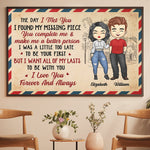 You Make Me A Better Person - Gift For Couples, Personalized Horizontal Poster