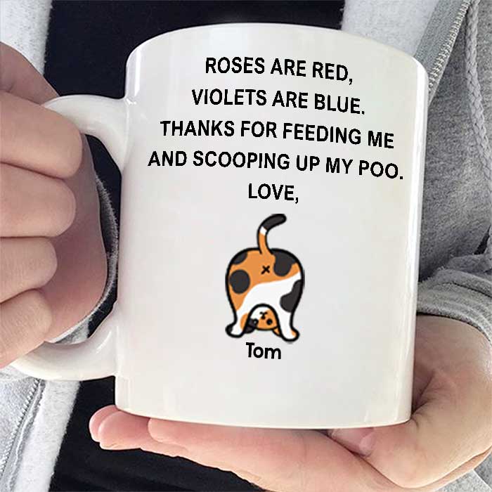 Thanks For Scooping Up Our Poo - Funny Personalized Cat Mug