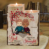 God Led Me Straight To You - Gift For Couples, Personalized Candle Holder