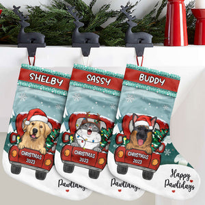 Loads Of Love Christmas Truck - Christmas Dogs & Cats - Personalized Christmas Stocking