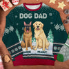 Happy Woofmas To The Best Dog Mom - Personalized Custom Unisex Ugly Christmas Sweatshirt, Wool Sweatshirt, All-Over-Print Sweatshirt - Gift For Dog Lovers, Pet Lovers, Christmas Gift