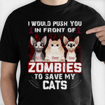 Custom Name Funny Zombie Cat Gifts for Cat Lovers - Personalized Apparel