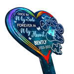 Once By My Side Forever In My Heart - Personalized Garden Stake
