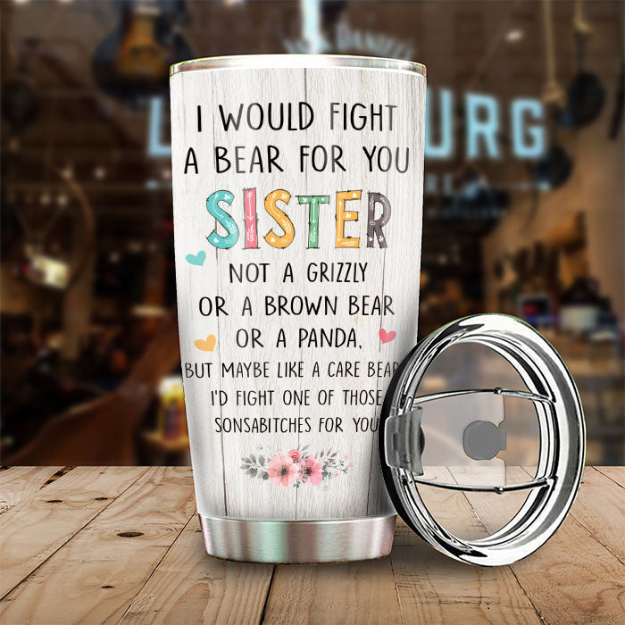 Life Is Sweeter With A Sister - Personalized Tumbler For Daughter