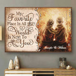 My Favorite Place Is Next To You - Upload Image, Personalized Horizontal Poster