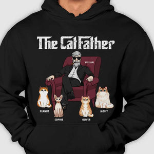 The Cat Father Cat Dad In Suit - Gift for Cat Dad - Personalized Unisex T-Shirt, Hoodie