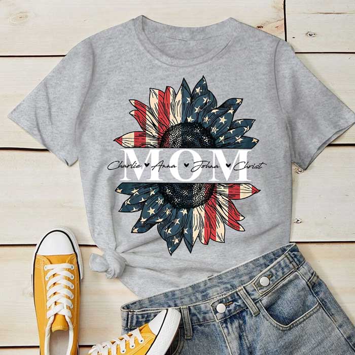 American Moms - Gifts For 4th Of July, Personalized Unisex T-Shirt