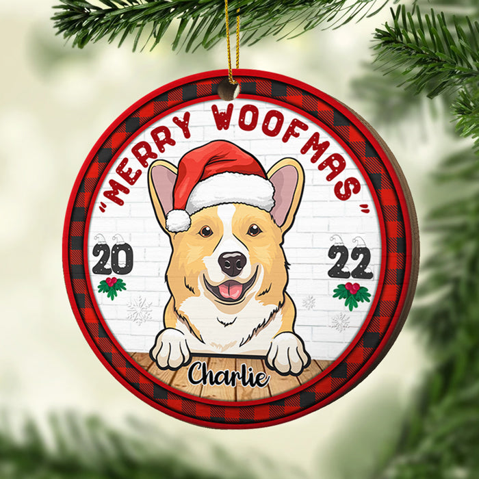 Christmas Cookie Crew - Dogs And Cats - Personalized Custom Round Shaped Wood Christmas Ornament