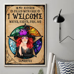I Welcome Water, Earth, Fire And Air - Personalized Vertical Poster, Halloween Ideas.