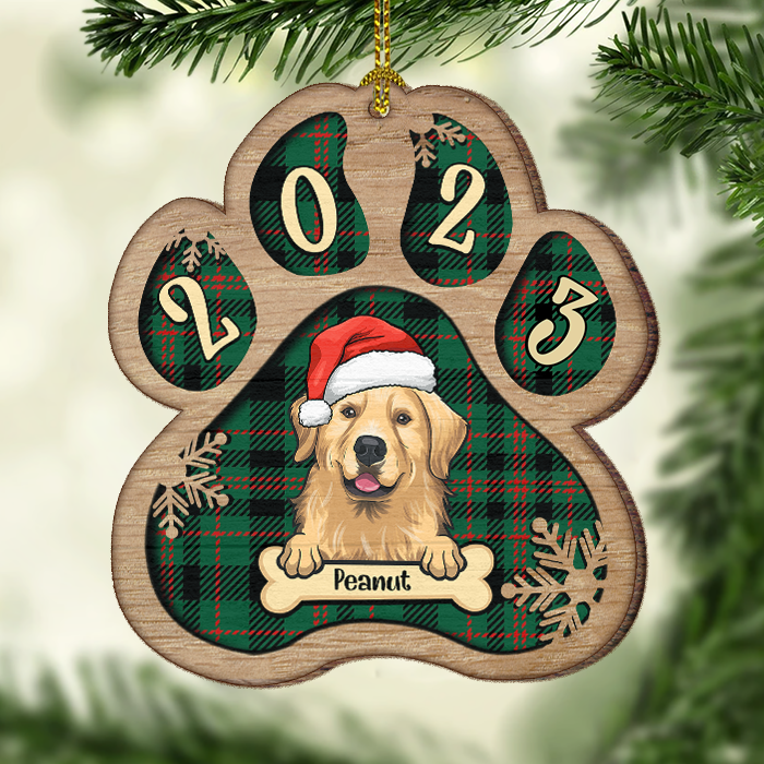 Dog christmas online ornament